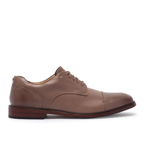 Donald Pliner Cameron Taupe Cap Toe Leather Oxford